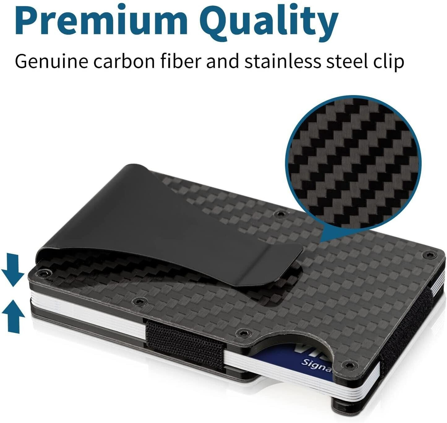 Carbon Fiber RFID Blocker Smart Wallet